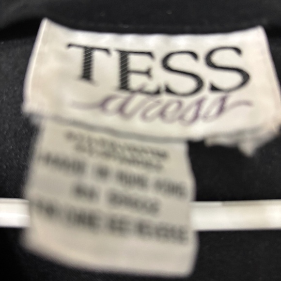 Tess Woman’s Vintage Long Sleeve Button Up Faux Suede Dress Black Size L - Picture 2 of 6